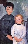 Amedeo Modigliani Iwo cbidren USA oil painting artist